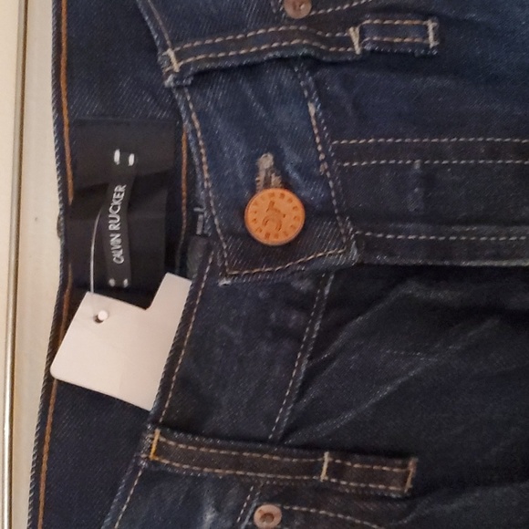 Sz 28 NWT $322 Calvin Rucker button closure jeans - Picture 2 of 4